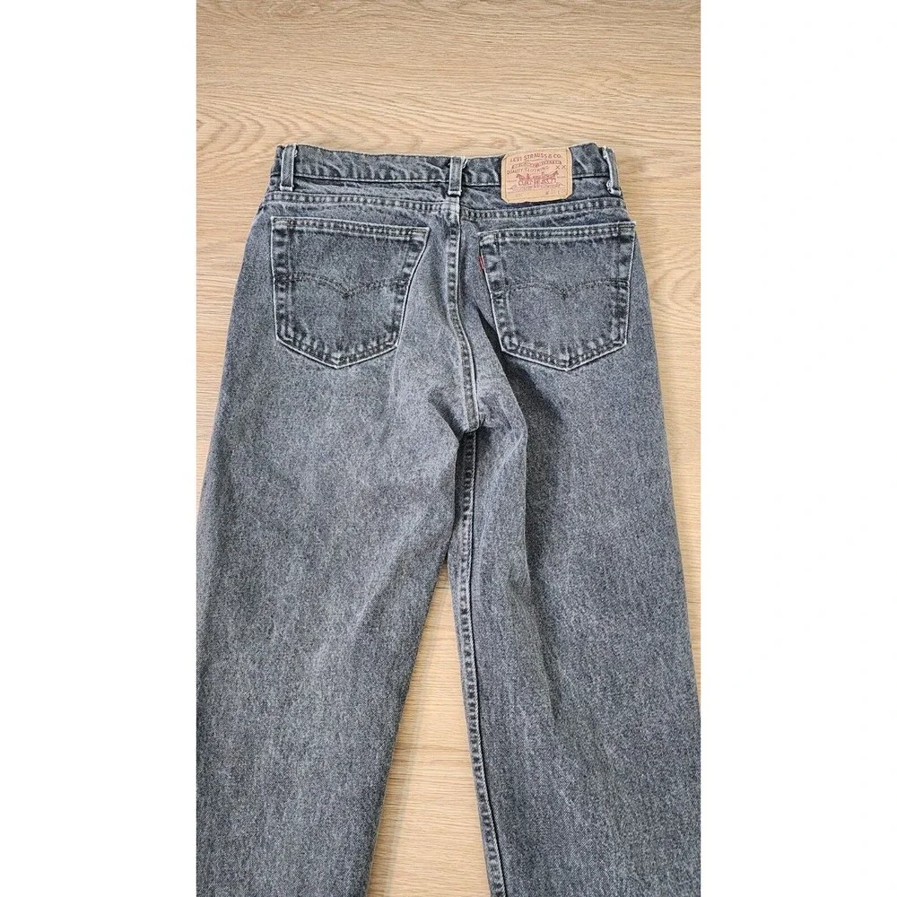 Levis 550 Jeans Mens 34x34 USA Made In USA Denim Black Faded Rare Vintage 90s